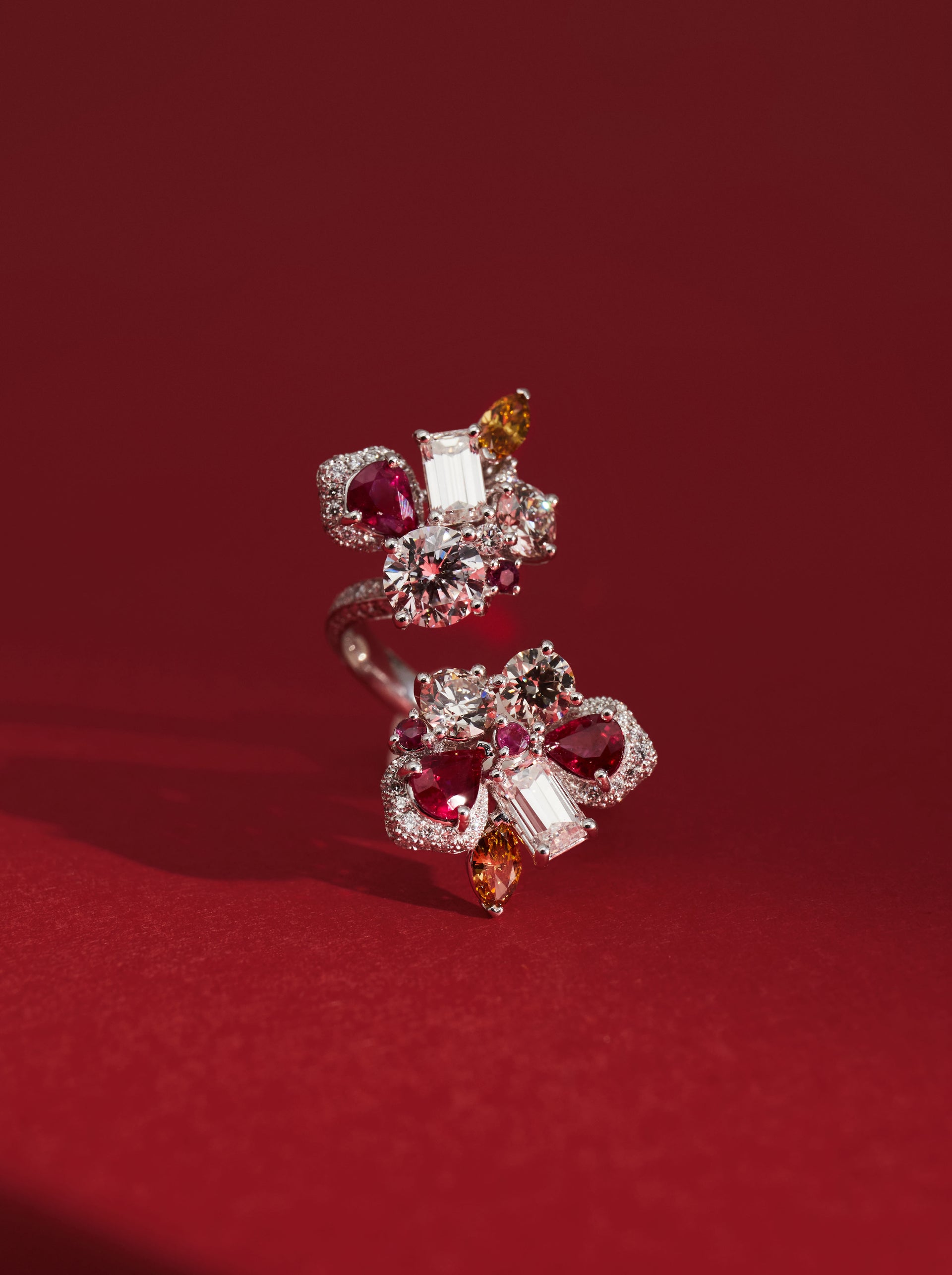 盛開｜紅寶石開合戒