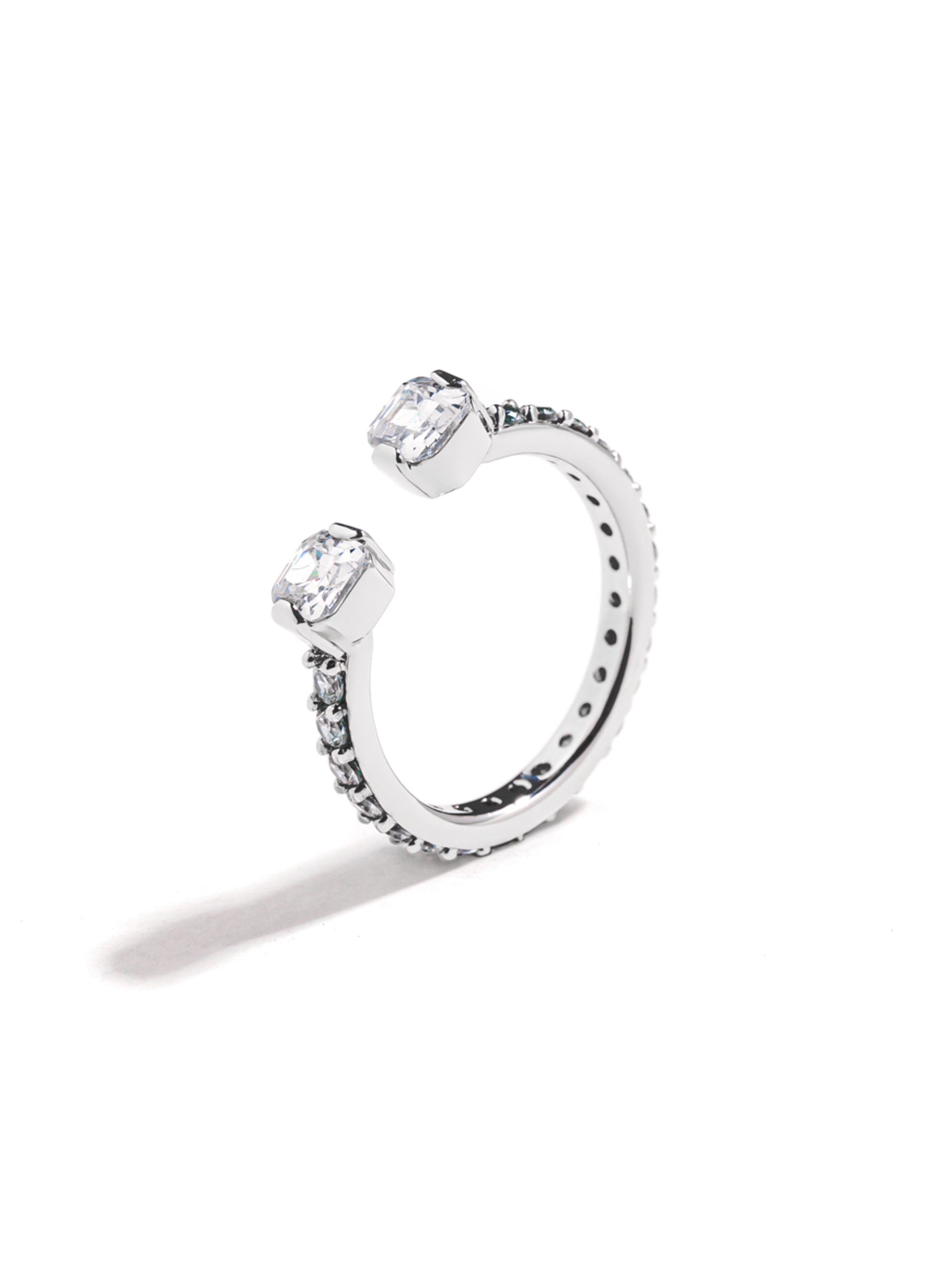 祖母綠30分開口滿鑽線戒