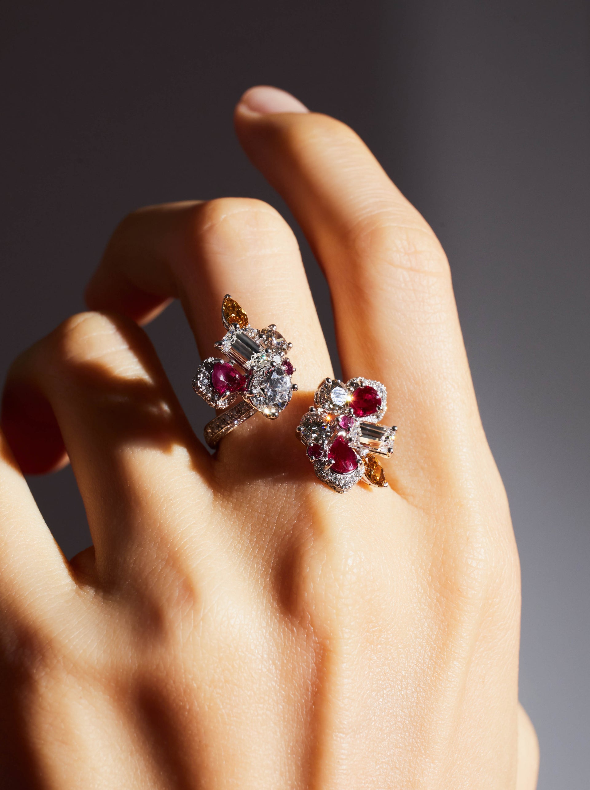 盛開｜紅寶石開合戒