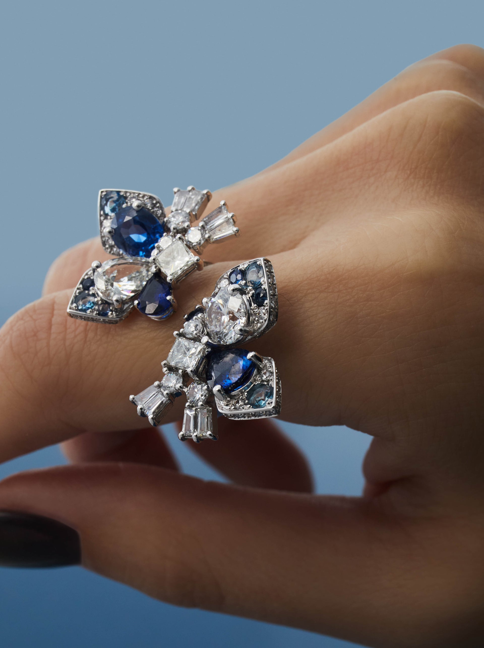 盛開｜藍寶石開合戒