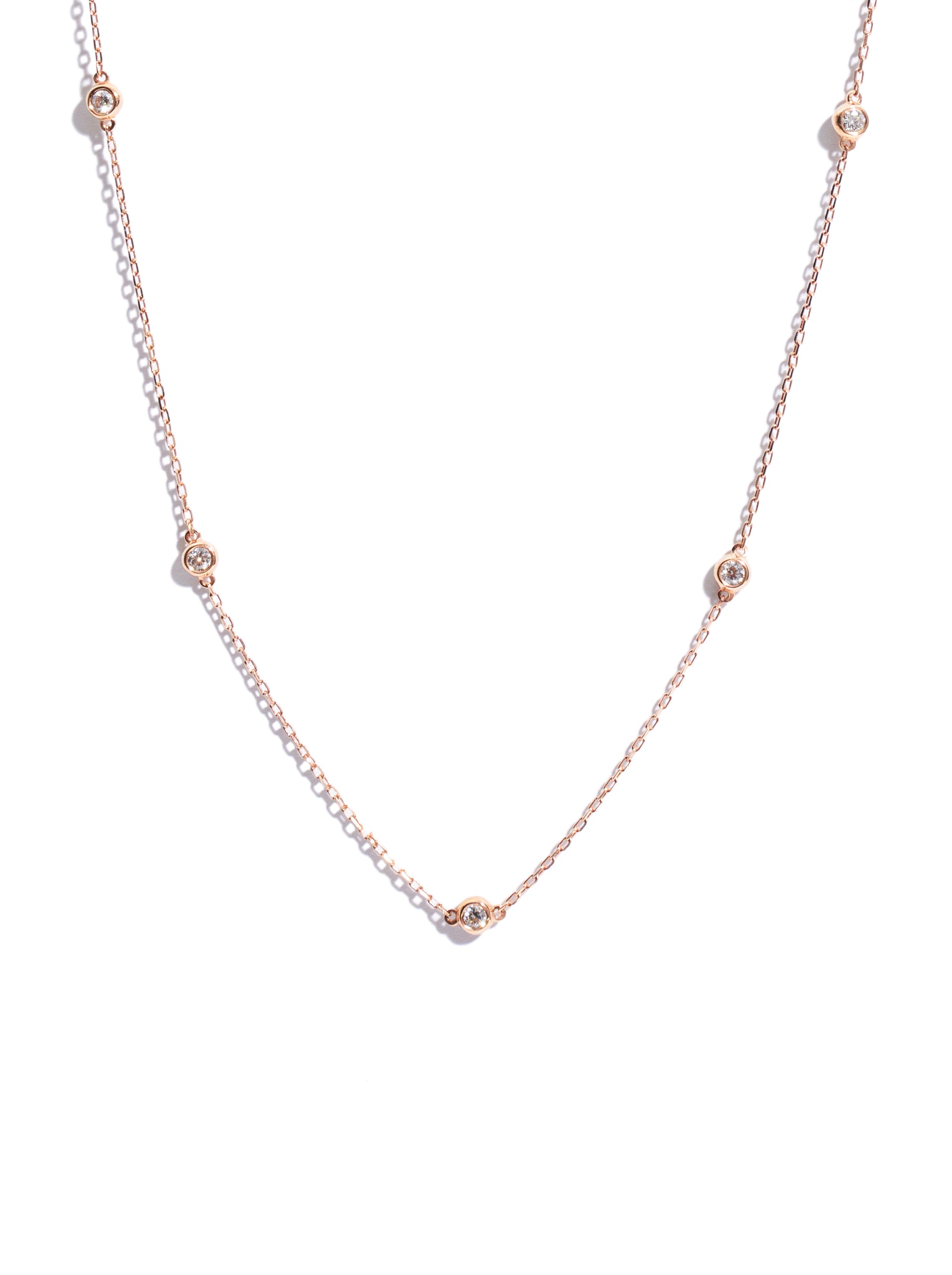 CLASSIC 包鑲五顆鑽項鍊