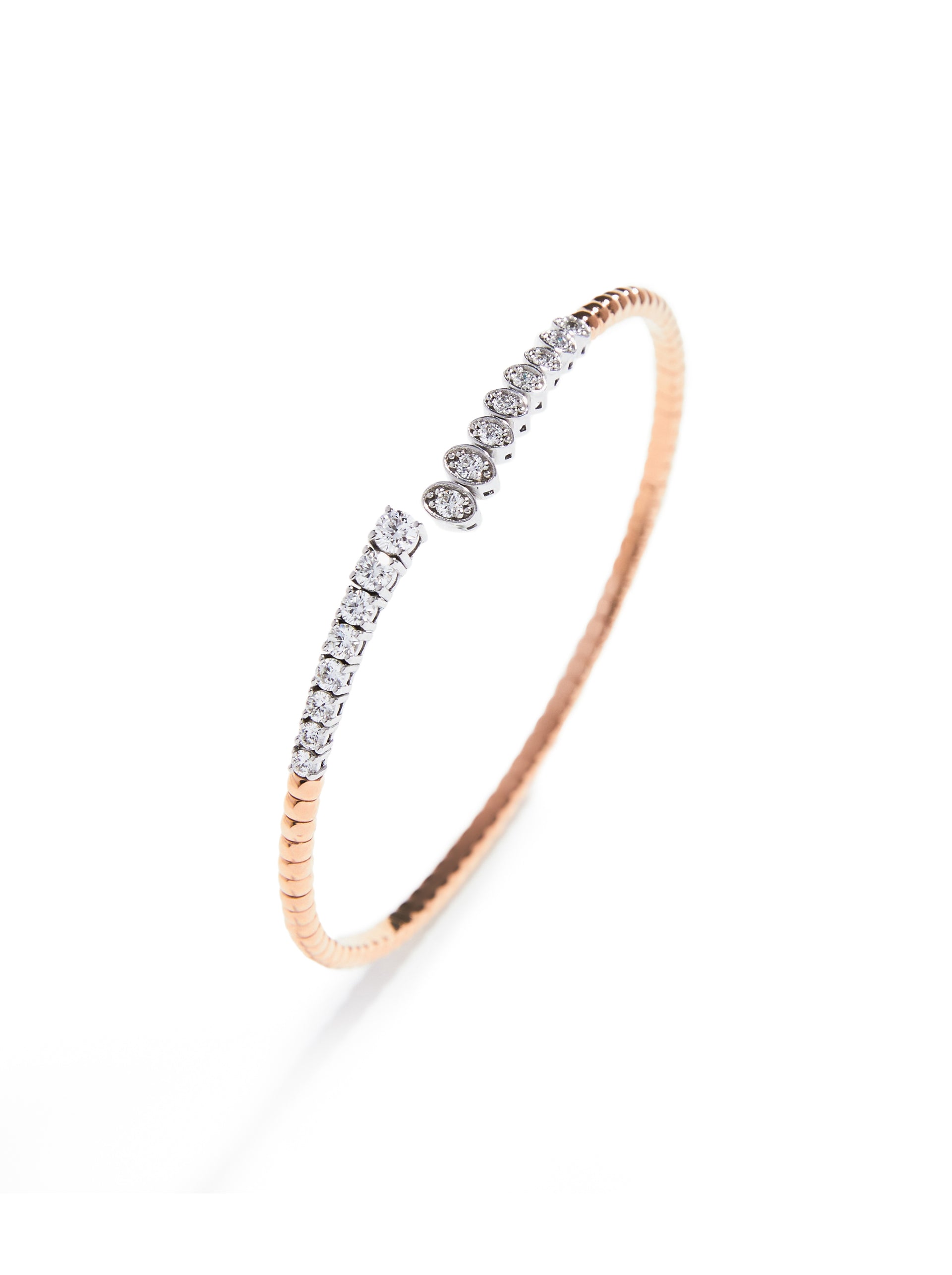 CLASSIC 開合式玫瑰金鑲鑽手鐲